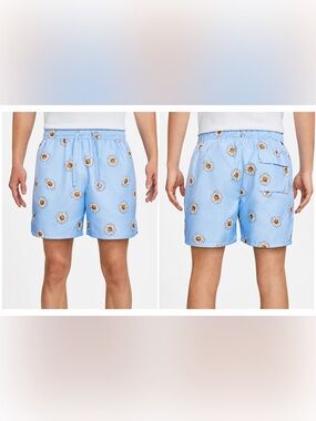 Nike Shorts XLarge XL Sportswear Sport Essentials+ Flow Blue Floral Daisy - Spot